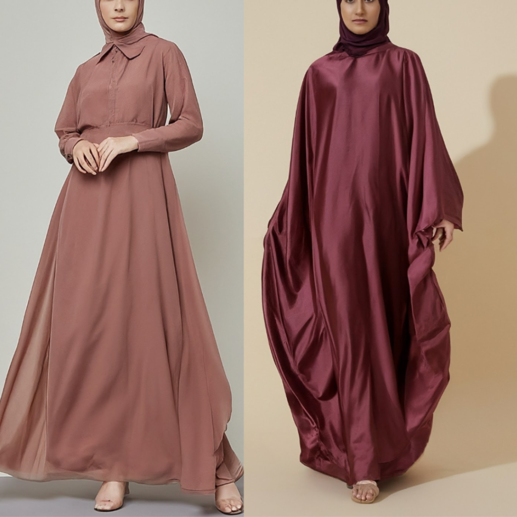 Chiffon Abaya vs Satin Abaya